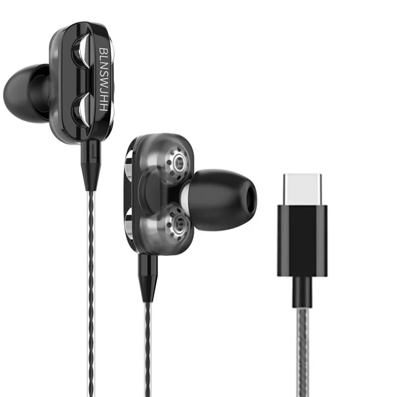 Patent Item Real Four Core Speakers In-ear Headset Music Earplugs Wired Earphones - ANKUX.COM