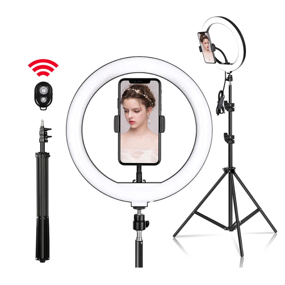 

LED Selfie Fill Light 10inch/26CM Dimmable Phone Camera Ring Lamp With 160cm Stand Tripod For Makeup Video Live Studio