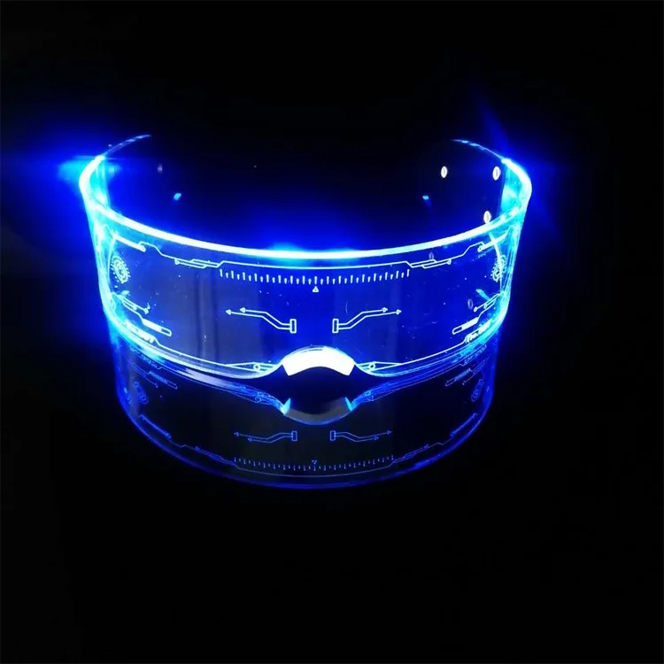 

Party happy Led glasses fashion rainbow color Photochromic happy Night vision glasses, Customized available