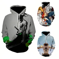 

3D Hot Anime One Piece Hoodie Zoro Hoodies Casual Sweatshirt Harajuku Hooded Jacket Men Tracksuit Hoodie One Piece