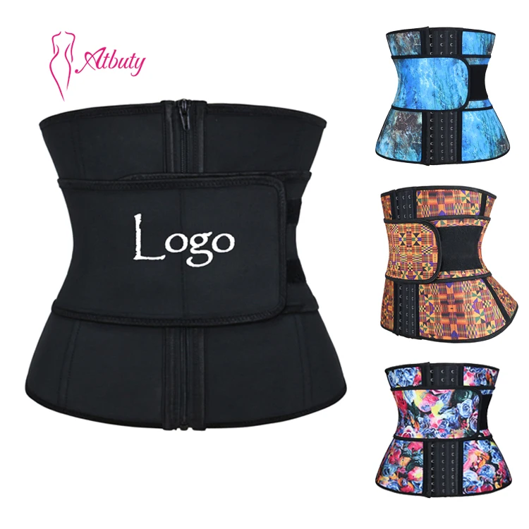 

ATBUTY YKK Zipper Latex Colombian Waist Trainer with Adjusted Straps Private Label, As shown