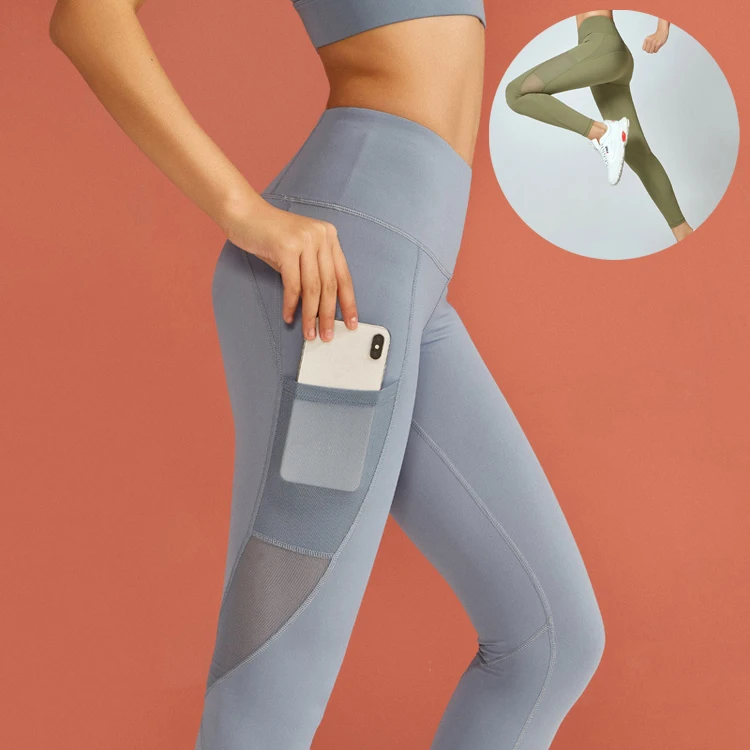 

Amazon ebay hot sale High Waist Yoga Pants with Pockets for Women 4 Way Stretch Leggings, Purple, light blue, deep pink, watermelon red, dark blue, green, black