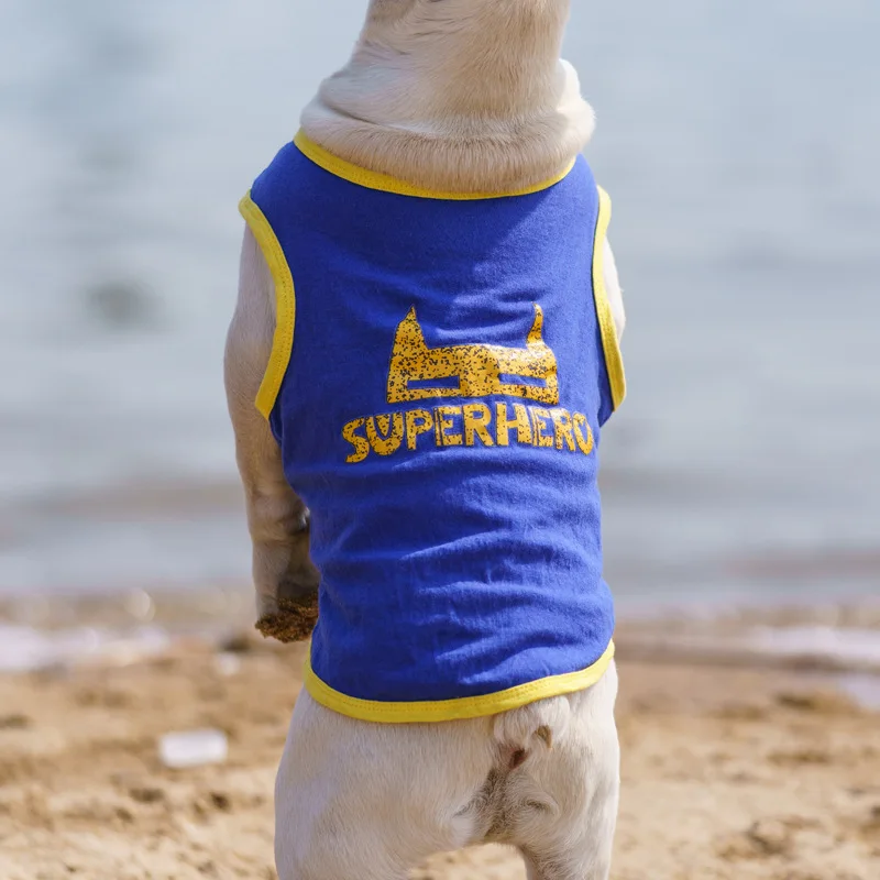

Wholesale cheap sports style overseas popular summer dog sleeveless T-shirt