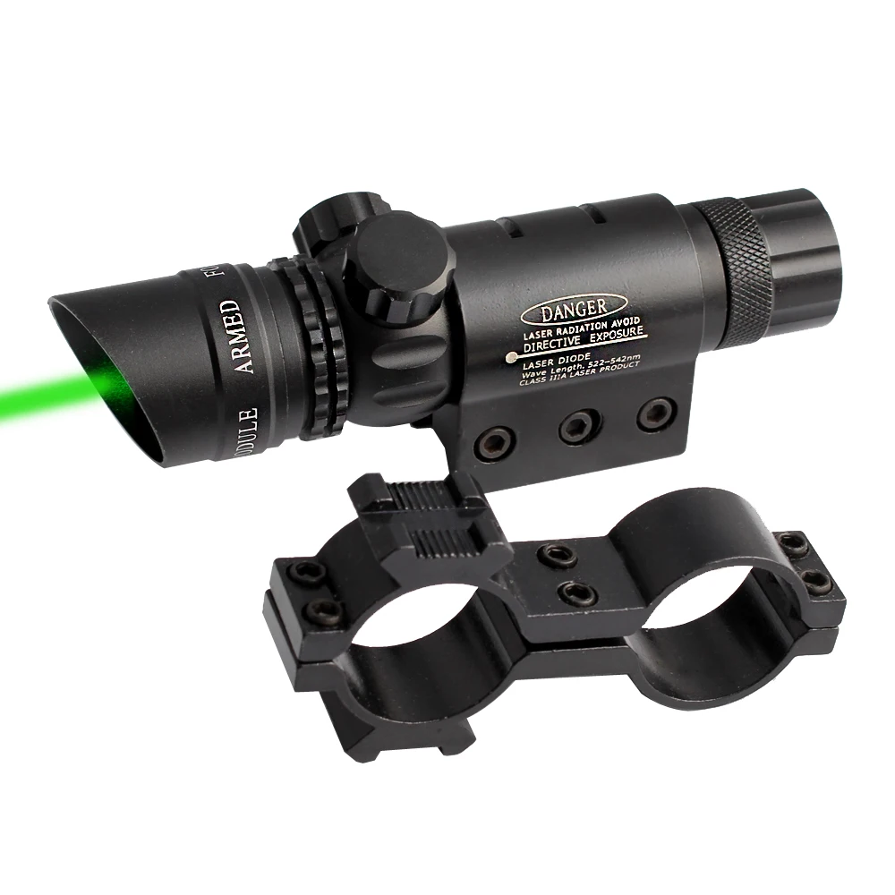 

Tactical Gun Light Green/Red Laser Dot Sight Scope Light +Hunting Rifle Scope Barrel Mount+Pressure Switch, Black