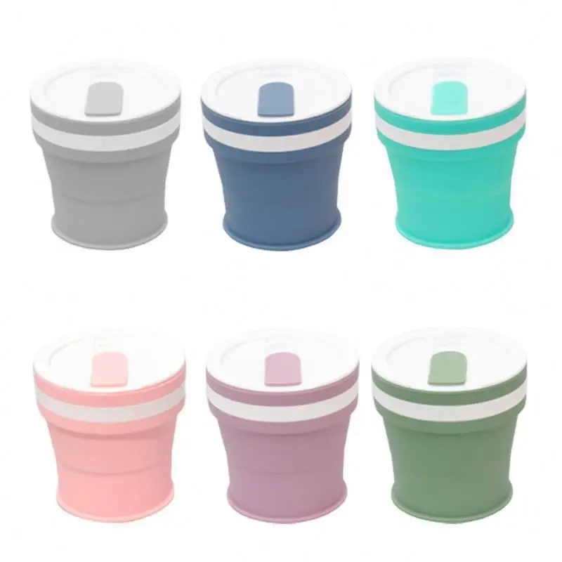 

coffee cup with lid yo2,kk silicone collapsible cup, Many color to choose