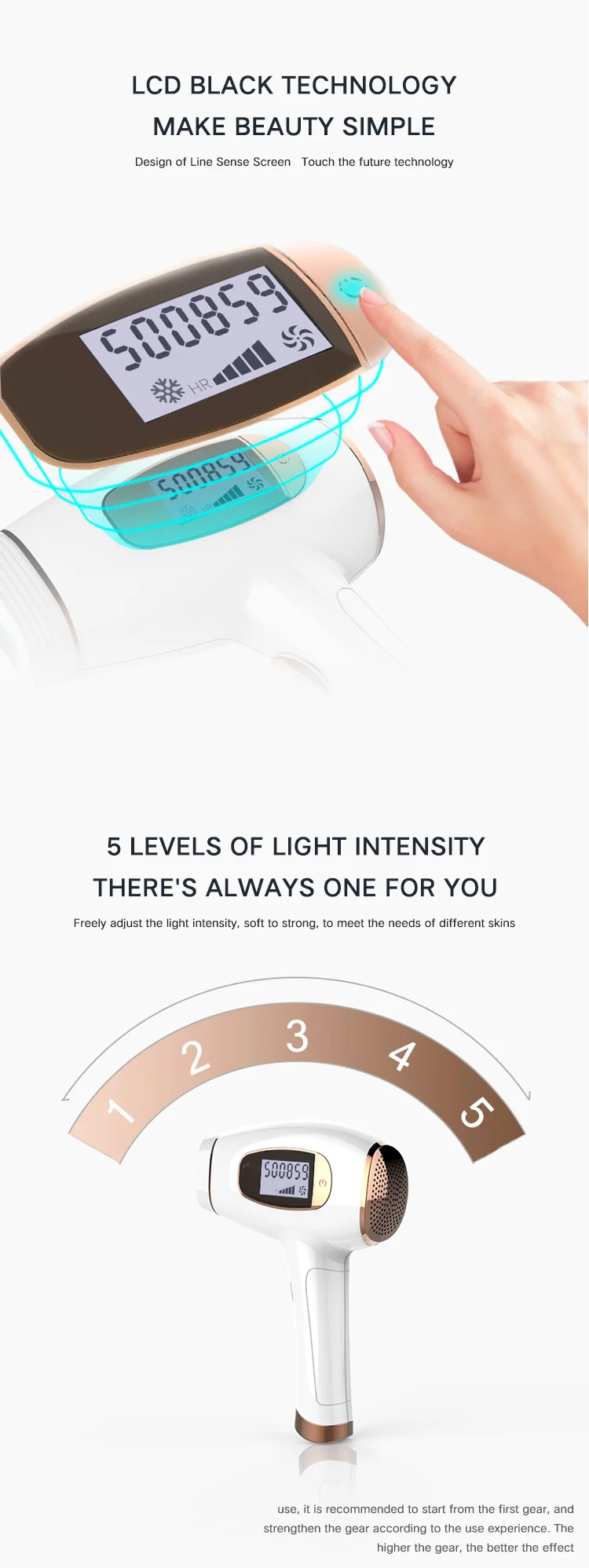 Home Use IPL Laser Hair Remover Beauty Machine Painless Permanent Leg/Arm Body Face Hair Removal