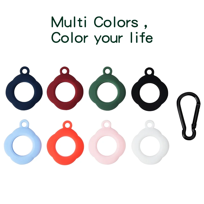 

Protective Cover Silicone Case Location Tracker Protector For Apple Airtag Hollow Silicone Airtags Case, 8 colors