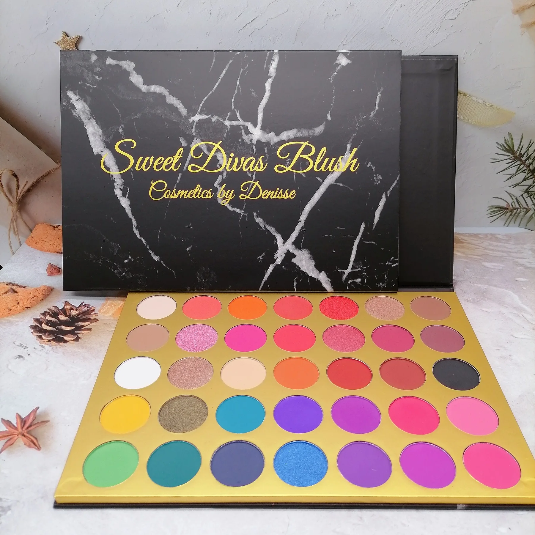 

Wholesale makeup high pigment make your own brand private label glitter custom eye shadow palette