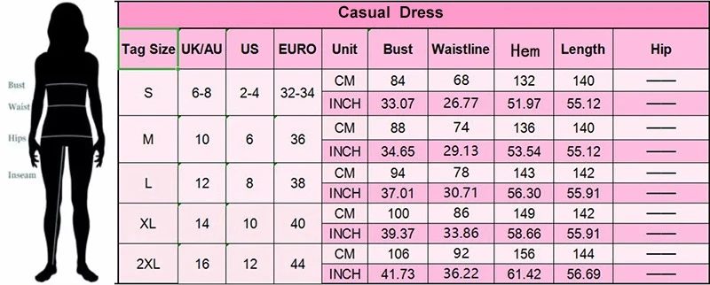 casual dress size
