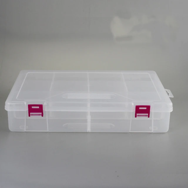 

10 Compartments Portable Detachable Clear Plastic Medicine Jewelry Earring Fishing Hooks Tools Box Storage Organizer