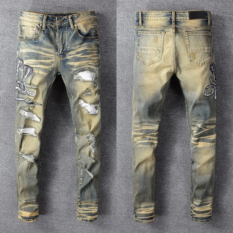 

All waists mens denim jeans cotton stock dropshipping fashion mens skinny jeans