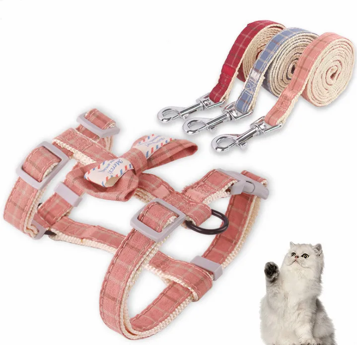 

Modern Design Soft Stripe Cotton Hoodie Puppy Cat Harness Leash For Jogging, Blue, red, orange, pink, black and white