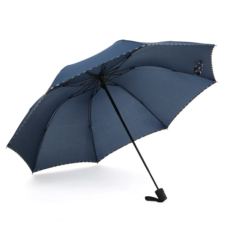 hot sale promotional 3 fold rain umbrella custom windproof Business umbrellas with logo prints