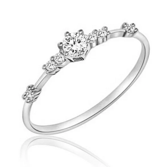 

Fashion Japanese Style Exquisite Thin Circle Copper Plated Sterling Silver Ring