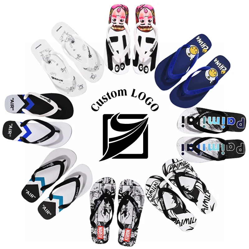 

custom flip flops designer slides comfortable light weight flip flops slides custom logo custom slippers