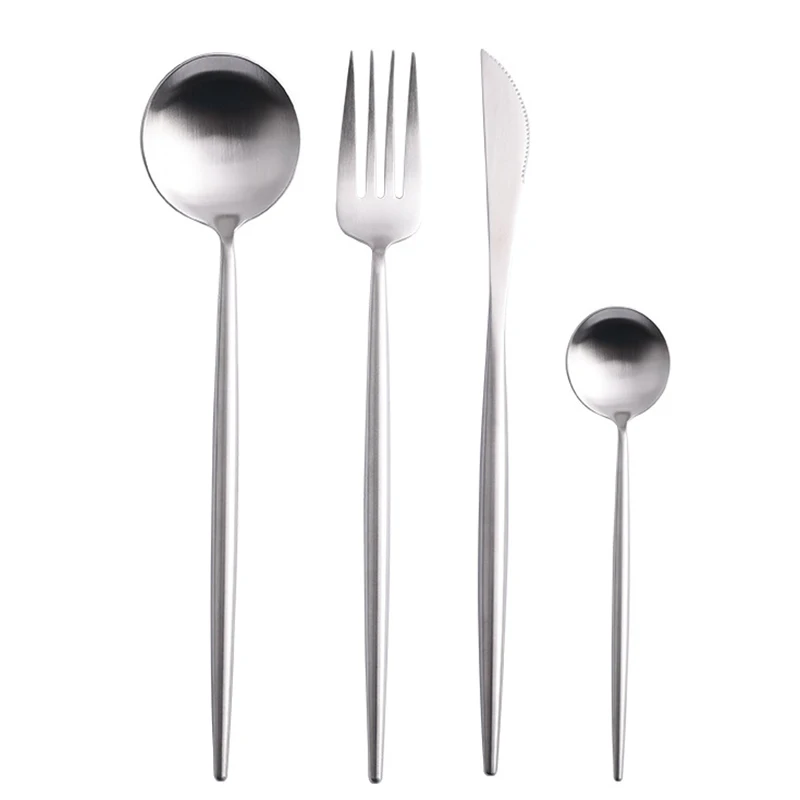 

Kitchen silver cutlery set flatware 18/10 stainless steel cutlery flatware set