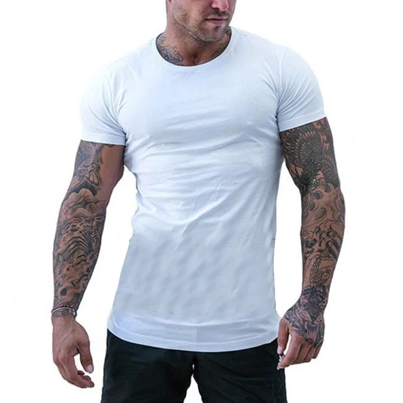 

men gym cotton t shirt print t shirt active wear gym shirt