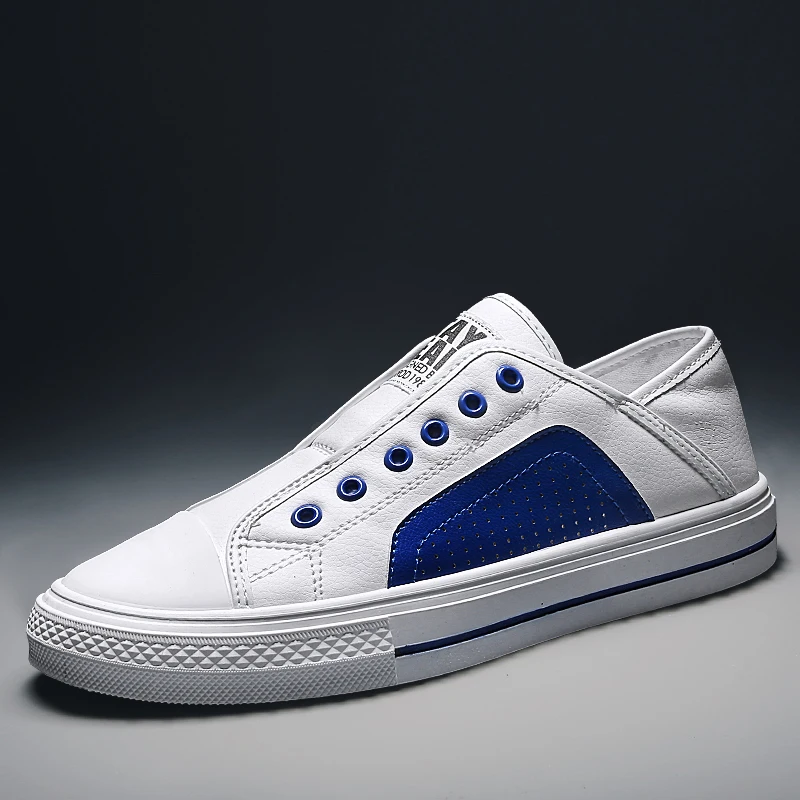 
Custom Wholesale Mens Skateboard Shoes New Fashion Mens Sneakers Canvas slip-on Flat Casual Shoes Men 