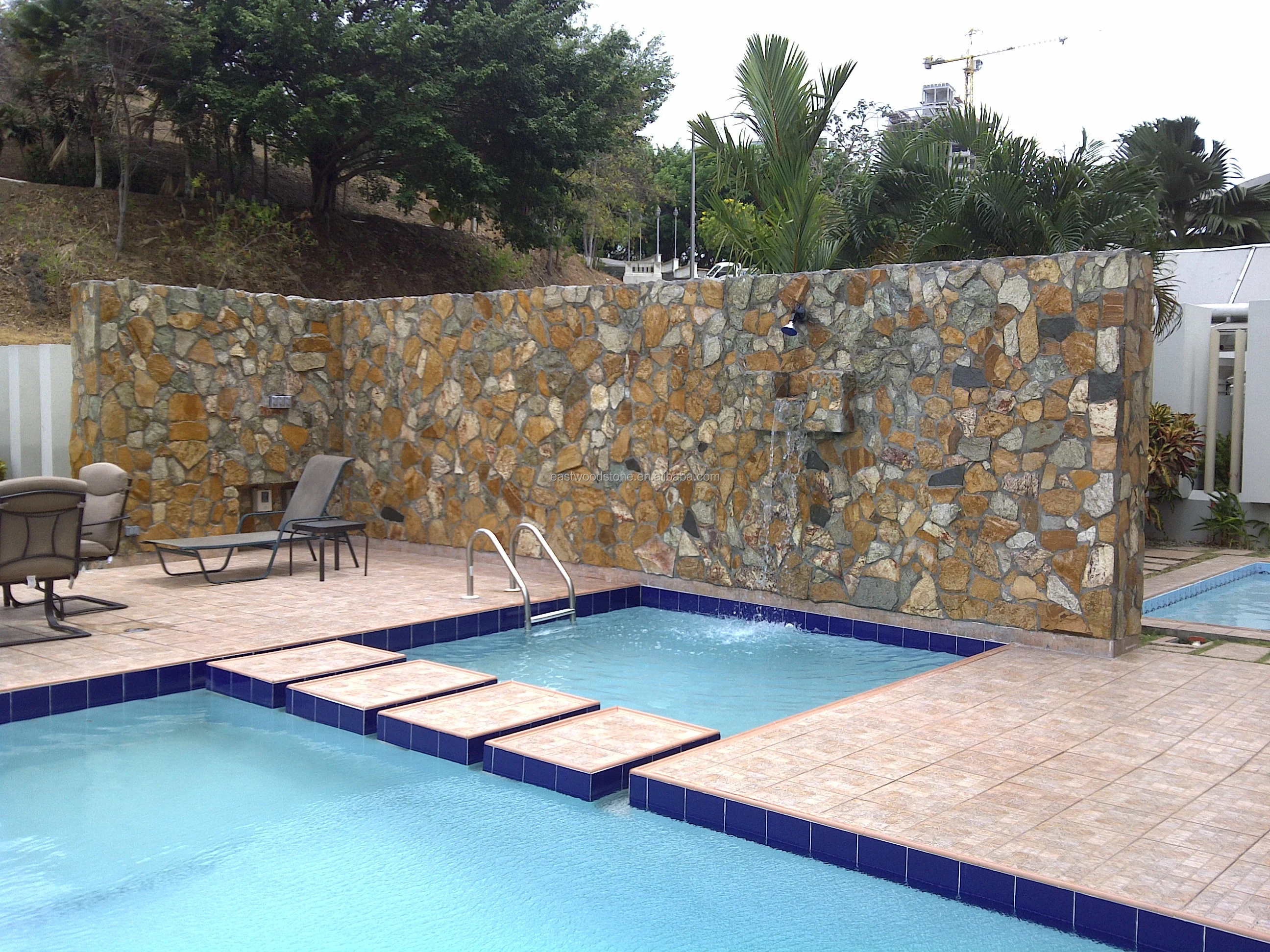 老石墙面板堆栈石头