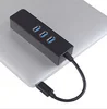 USB-C Hub USB 3.1 Type C to 3 ports USB 3.0 Hub with Gigabit 1000/100/10Mbps RJ45 External Wired Network Card Lan Adapter for pc