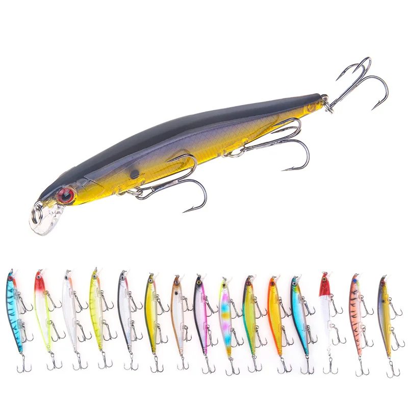 

Wholesale 110mm Fishing Lure Sinking 12.9g Minnow Lures, 15 colors
