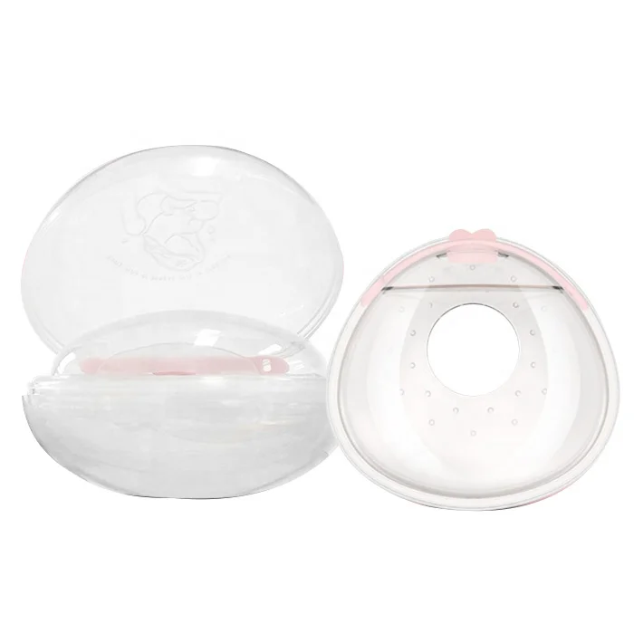 

BPA free food grade silicone breast milk collector shells with PP case, Transparent