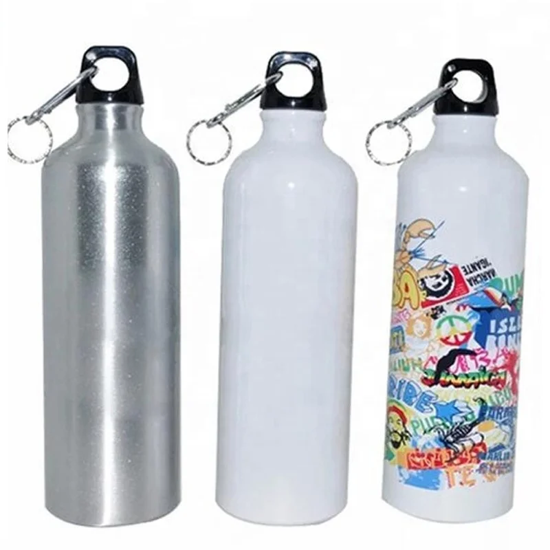 

Factory Directory New Style 600 ML Sport Aluminium Travel Water Bottle Sublimation Blank kettle, White/gold/silver