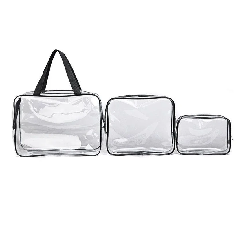 

Yaeshii Wholesale Stylish Simplicity Transparent Custom Logo Clear Makeup Bag