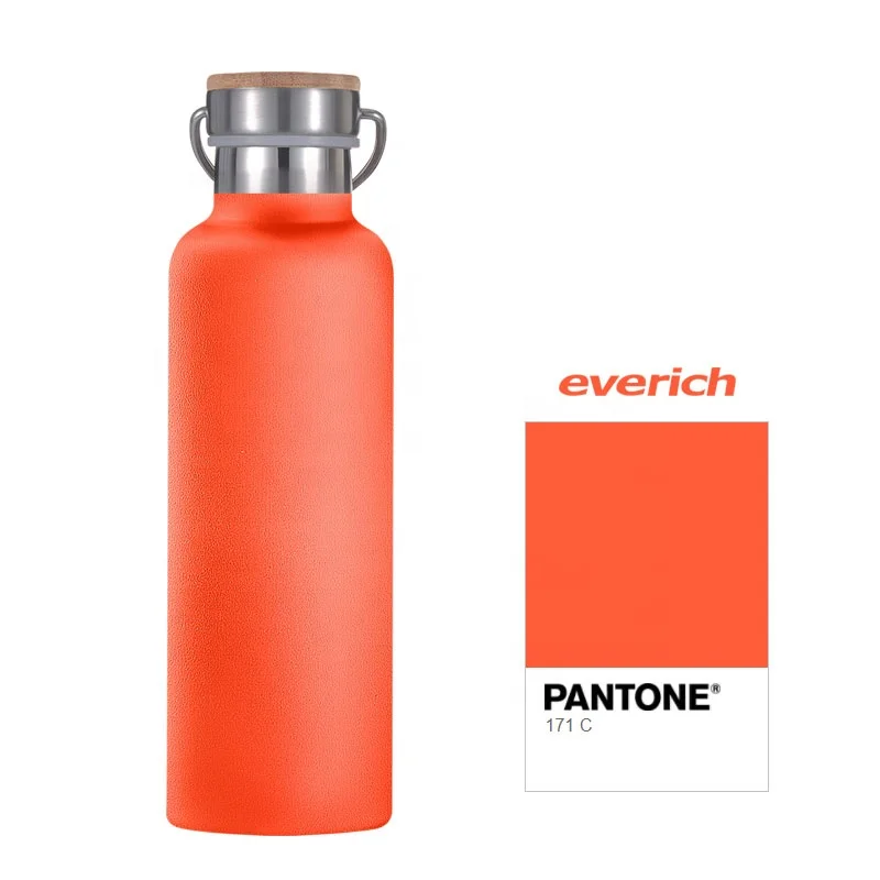 

No Plastic 21oz Stainless Steel Water Bottle Glitter Double Walled Vacuum Insulated Metal Sports Bottle With Straw Cap Everich, According colorful pantone