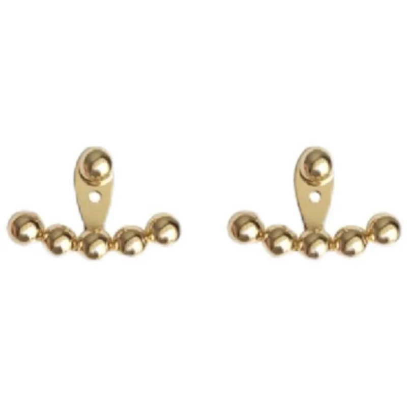 

Design Sense Back Hanging Gold Bean Earrings For Woman 2021 Korean Fashion Jewelry Unusual Accessories For New Goth Party Girls