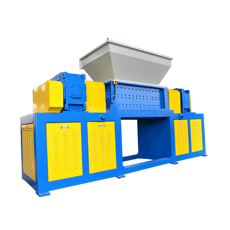 
used small mobile pellet wood plastic pump tire double shaft scrap shredder 