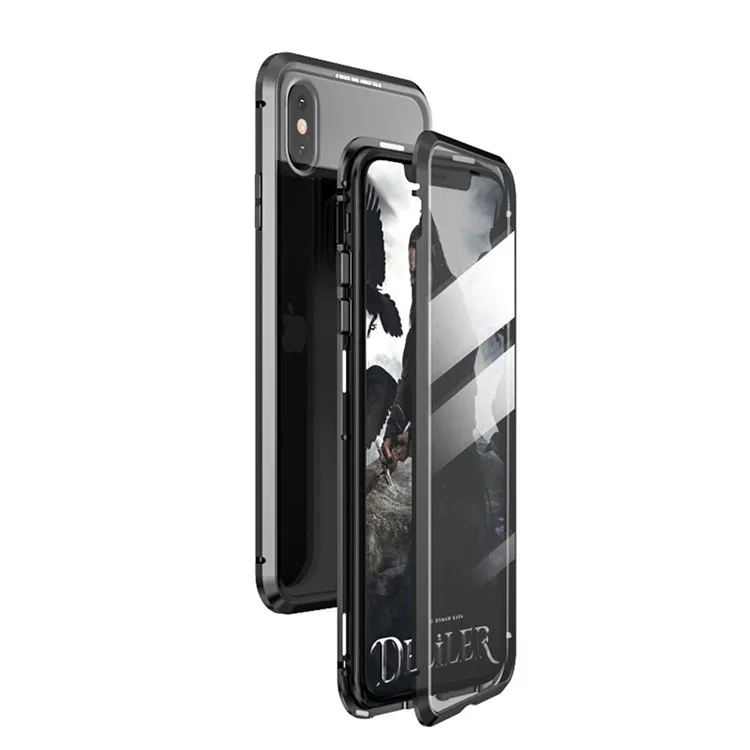Tempered Glass Magnetic Adsorption Mobile Phone Clear Case for Iphone 11 Pro Cover