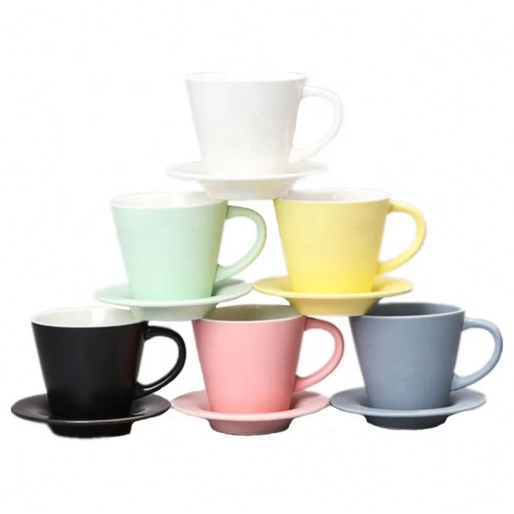 

260Ml Custom Porcelain Tea Cups With Saucer Ceramic Coffee Tea Cups, Same as picture or customized