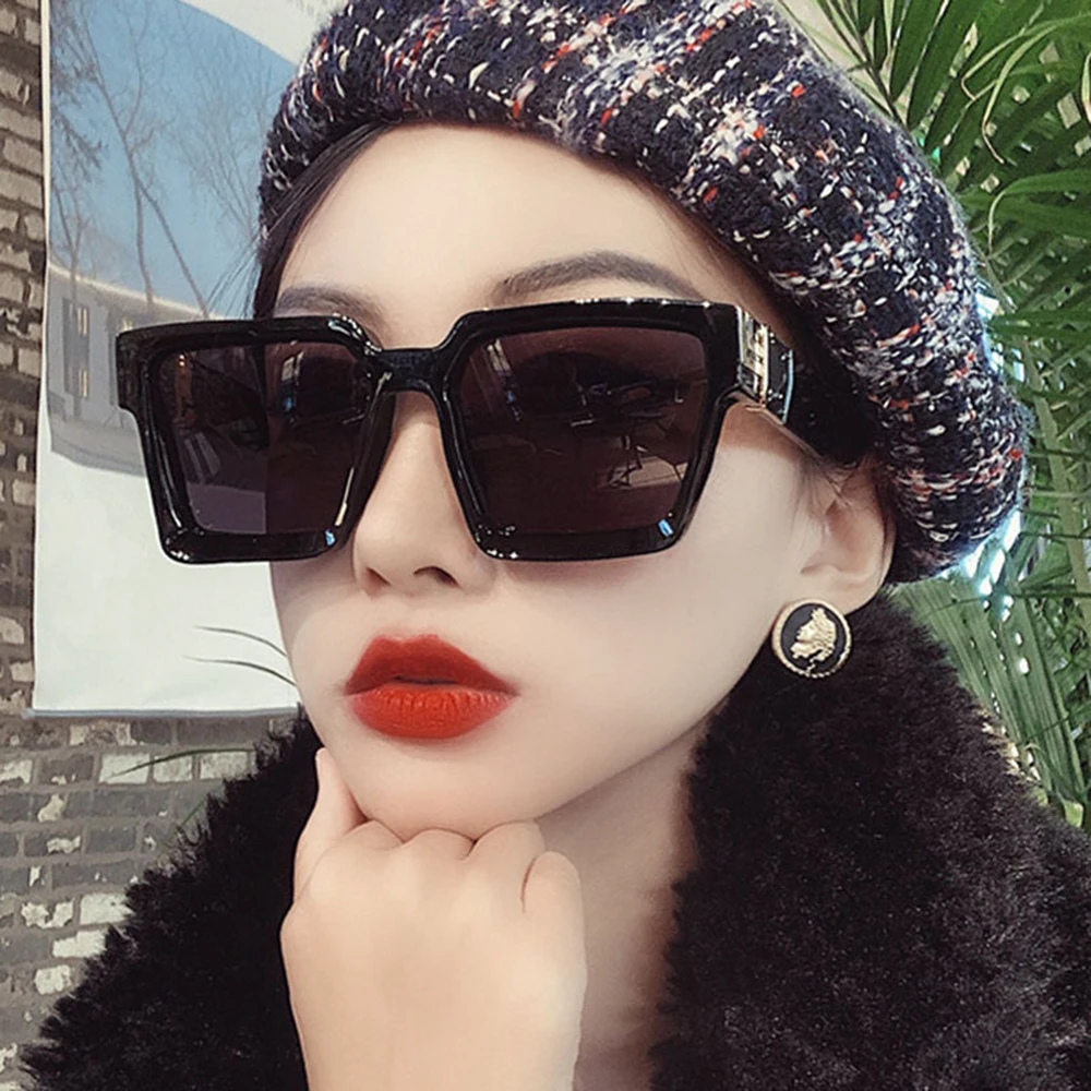 

2021 Square Fashion Sunglasses Women Oversized Sun Glasses 2020, Custom colors