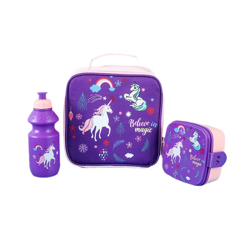 

Wholesale Portable Lunch Bags Student Cute Cartoon Lunch Box Bags Children's Printed Insulation Materials Lunch Box Set