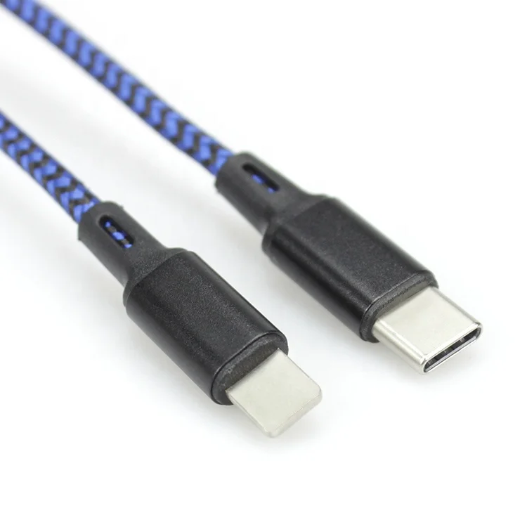 

Fast Charging usb cable Type-C to 8 pin cable Braided Charging Cable, Blue
