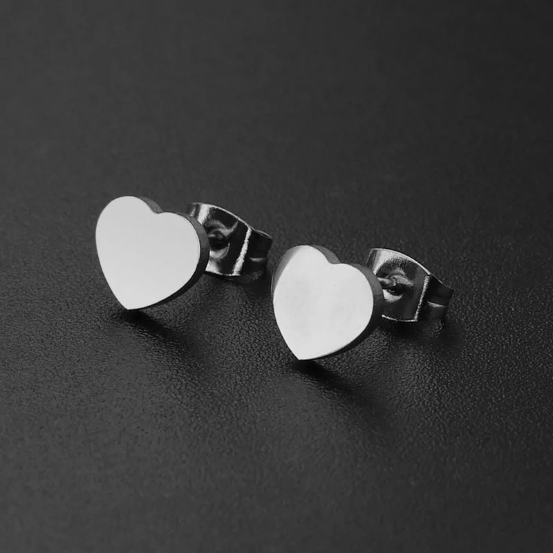 

wholesale heart stud earring high quality waterproof non fade jewellery earring simple styles earrings jewelry for woman