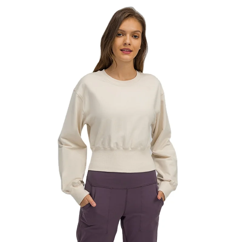 

New style custom casual crop top design sweatshirt hoodies for women comfy cotton fashion hoodie for women