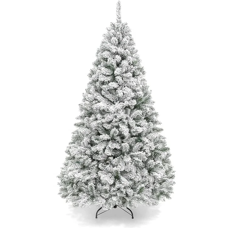 

6ft Premium Holiday Snow Flocked Christmas Pine Tree for Home Office Party Decoration