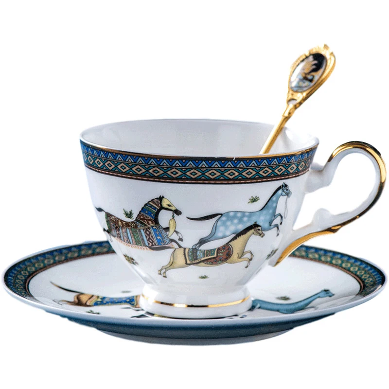 

Modern Marble Design Ceramic Coffee Cup With Saucer Bone China Coffee Cup And Saucer Set