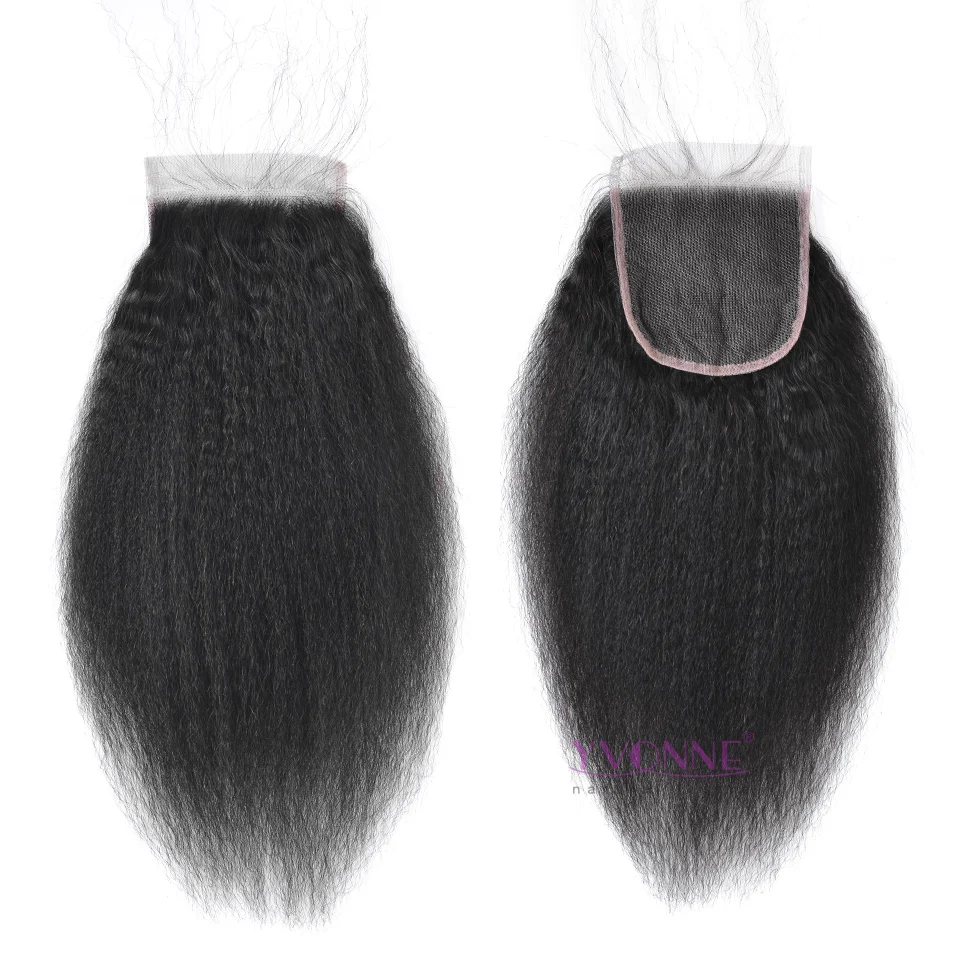 

Yvonne brazilian real human hair lace top closure 4x4 unprocessed virgin hair silk base closure baby hair, Natural color