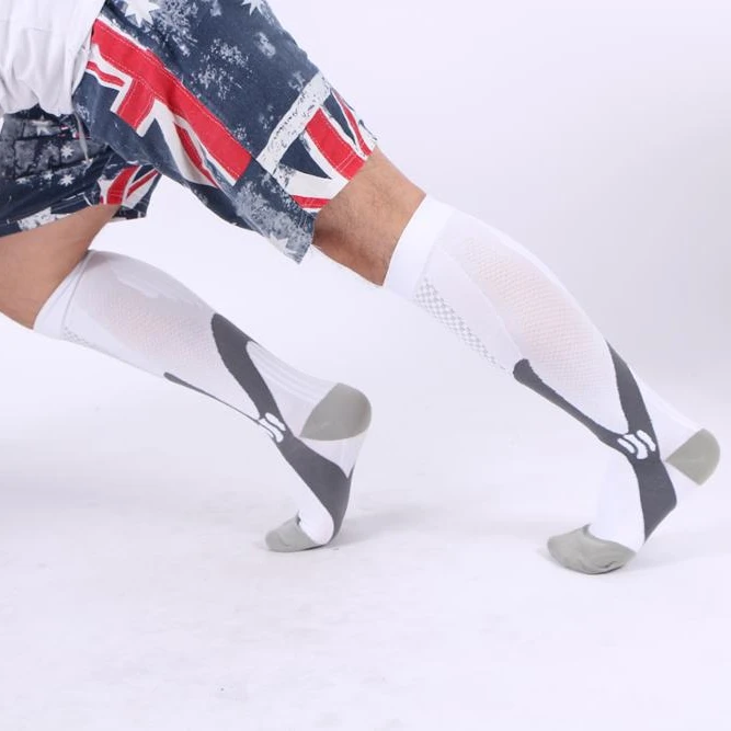 

long knee cotton socks custom design logo socks sports compression socks with custom logo