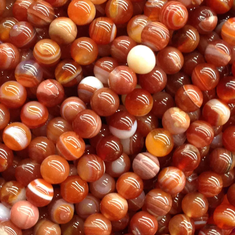 

Sell natural red agate necklace DIY custom beaded jade agate round beads bracelet