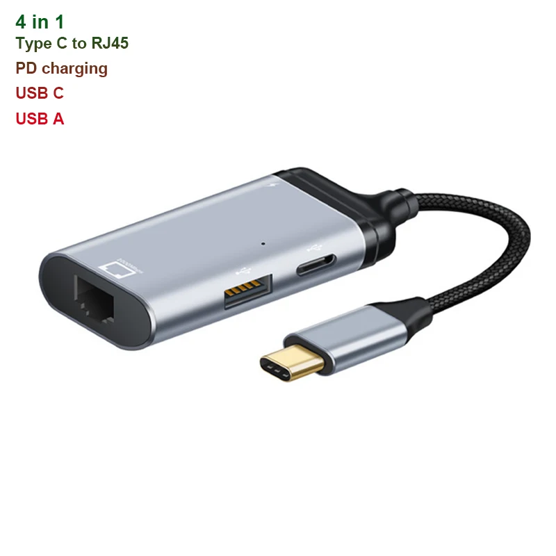 

USB C to RJ45 VGA DP compatible Mini DP Cable Adapter rj45 connector 4K UHD USB-C