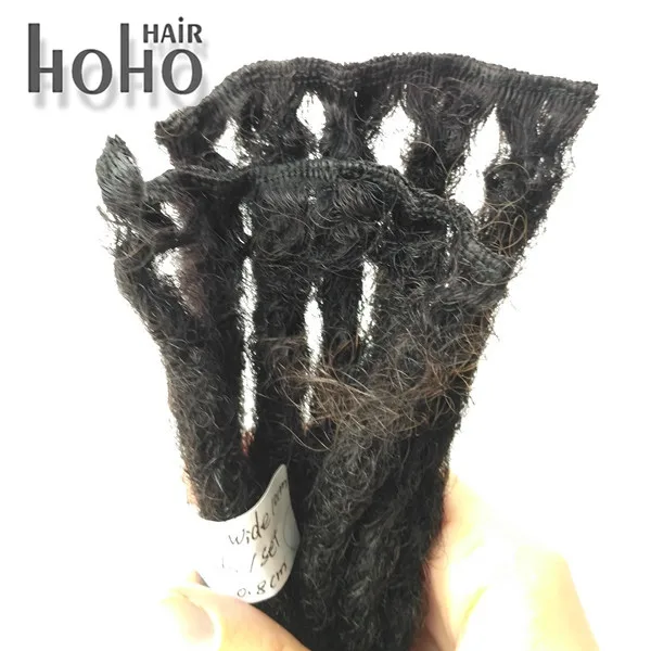 

HOHO dreads afro kinky curly virgin natural mink brazilian human hair dreadlocks weft hair extensions