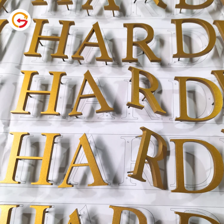 Jaguarsign Custom Wall Decorative Small Solid Gold Metal Alphabet