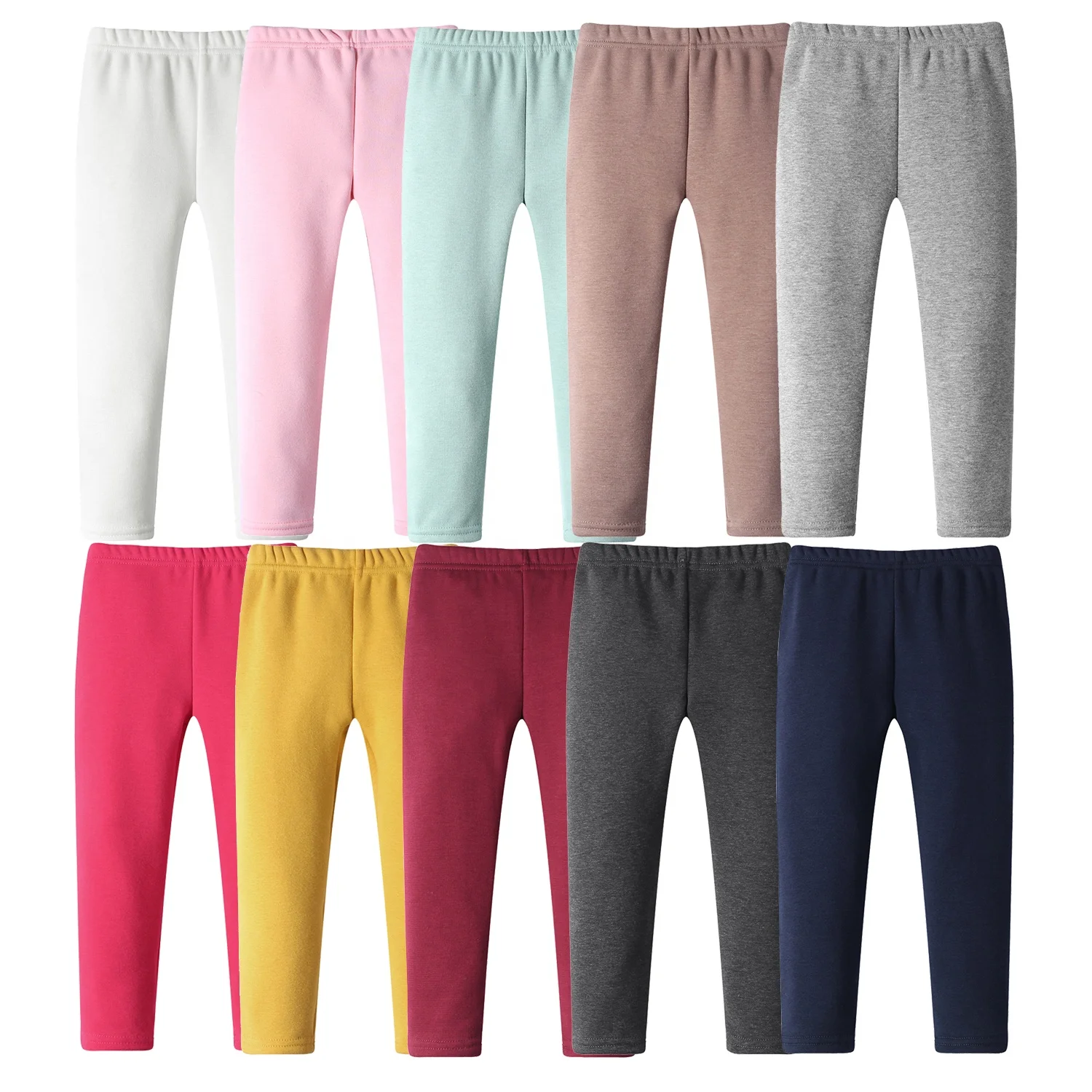 

2021 designer winter girls bottoms 10 colors Stock pencil pants cotton toddler girl kids stretch solid warm girl leggings kids