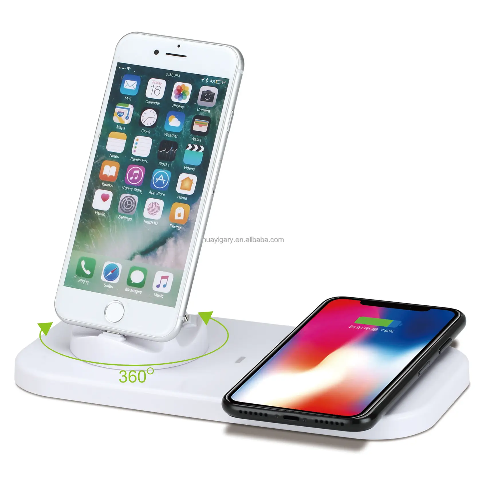 

Compatible with all mobile phone models of wireless charger 3-in-1 wireless charging base bracket, White