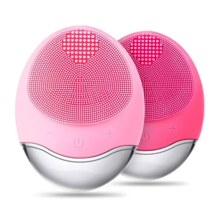 

Amazon Top Sale Cepillo Limpiador Silicon Massager Cleaner Waterproof Silicone Facial Electric Face Cleansing Brush, Pink yellow blue red black