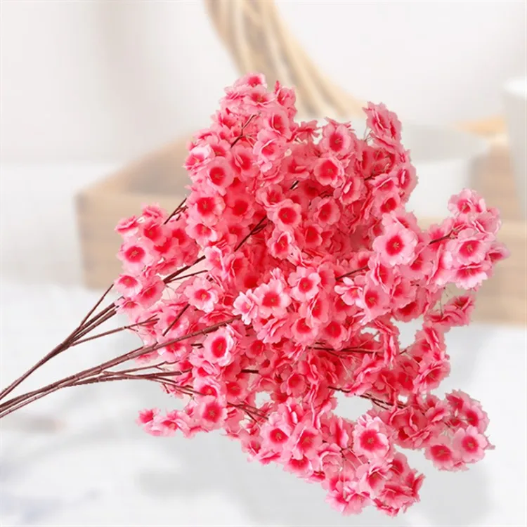 

Creative garden tools Wedding Party Real Flower Shooting Props cherry blossom branch Flower Natural Dried Flower Bouquet